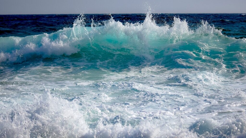 wave, splash, ocean